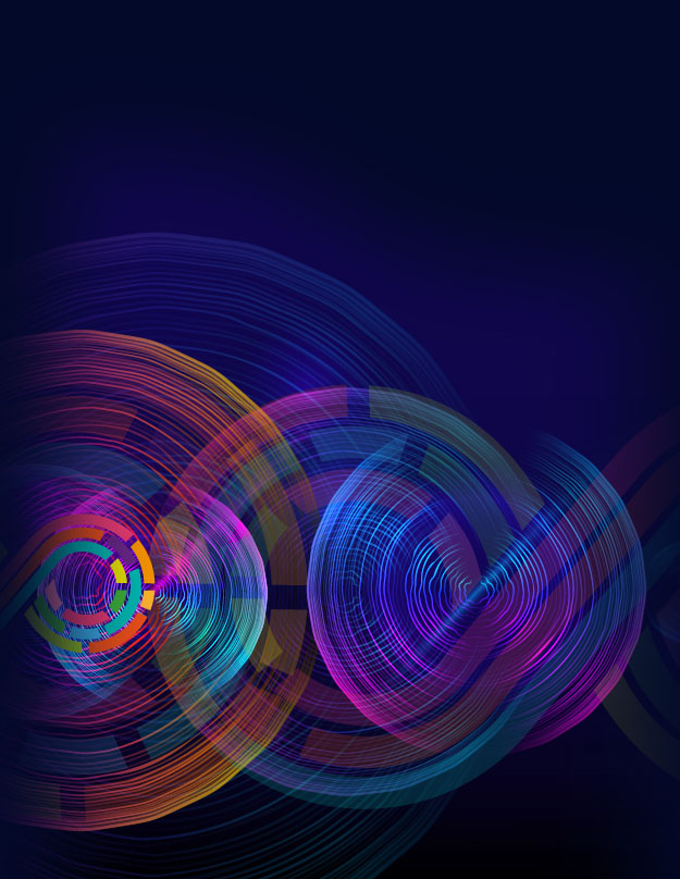 Abstract connected marketing visual